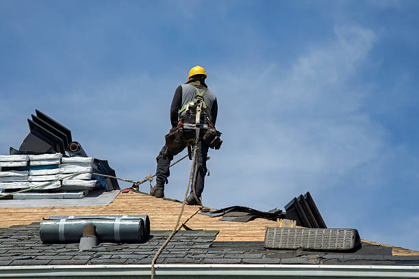 Professional Gutter Installation technician working in Ronald, WA